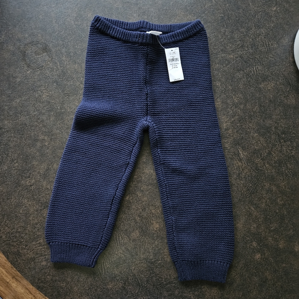 NWT GAP Baby Brannan Knit Pants In Navy